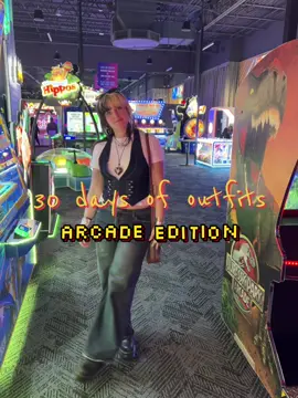 Simple fit for arcade night <3 #30daysofoutfits #outfitinspo #thriftedfashion #outfitideas #fashion #clothes #fyp 