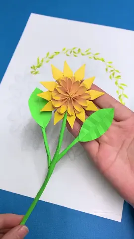 How to Make a Paper Sunflower #thuconghandmade #FYP #handmade
