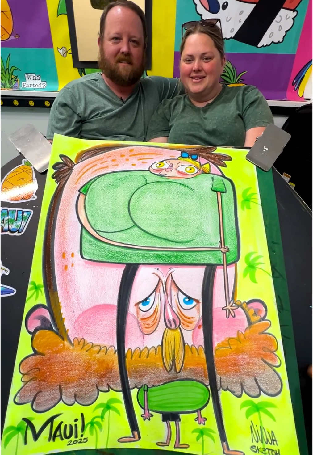 They have never seen my work before but they decided to sit down and get a drawing! They were absolutely fabulous! 