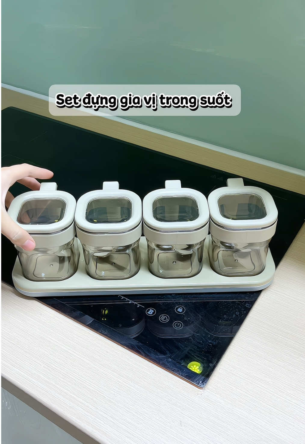 Bộ này giúp căn bếp của mng gọn gàng và bảo quẩn gia vị tốt hơn  #hopdunggiavi #setdunggiavi #xhtiktok #foryou #viral 