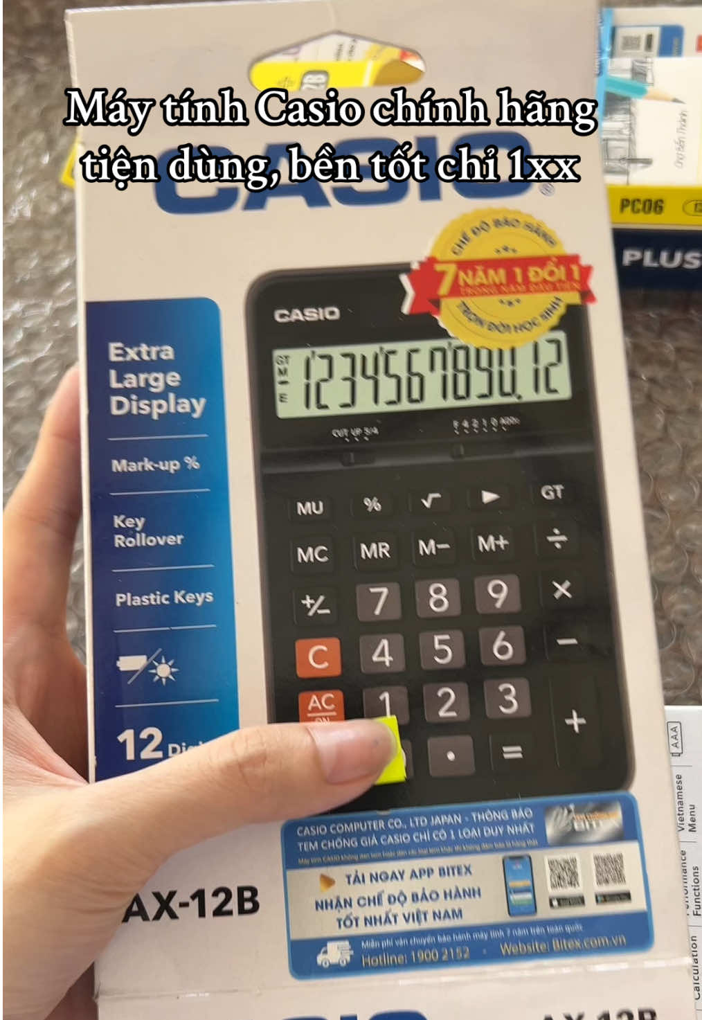 Máy tính Casio tiện dùng, rẻ, bền, tốt, sử dụng pin năng lượng mặt trời, phù hợp để thực hiện các phép tính toán cơ bản 🍀#vanphongpham #fyp #xh #trending #casio #maytinhcasio #CapCut 