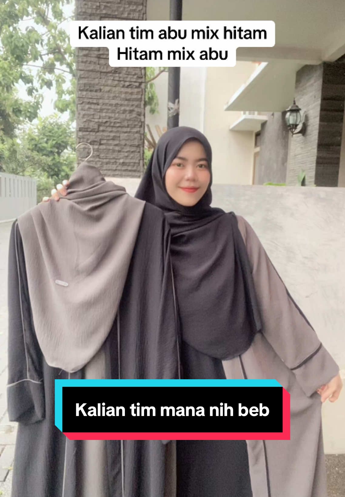 Tim mana nih say hitam mix abu apa abu mix hitam❤️‍🔥🩶🖤#JelajahRomantis #abaya #ekpresikanramadhan #foryou #fypシ #fypage #pov 