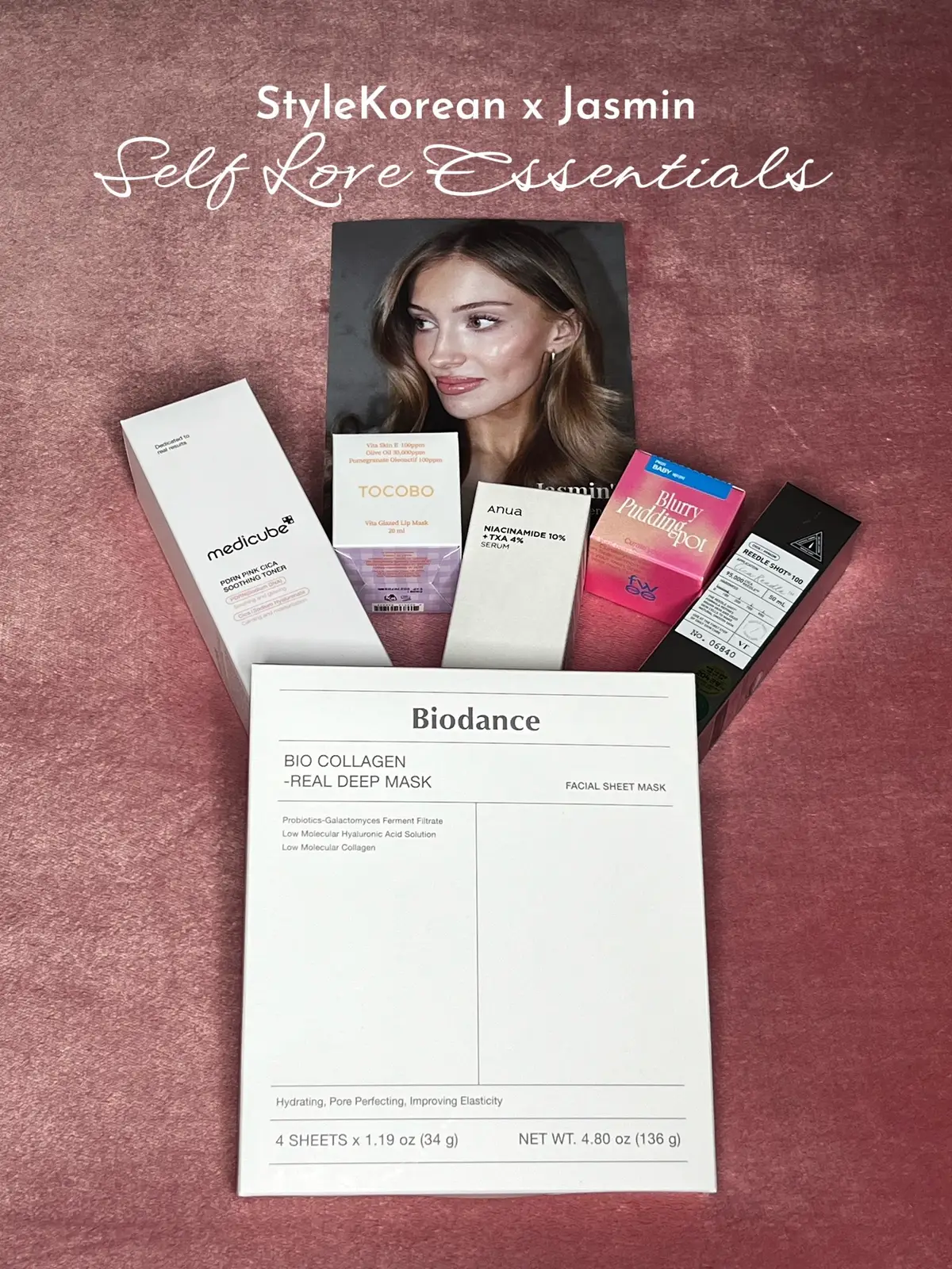 Style Korean X @JasminnLily_  “Self Love Essentials” beauty box $250 @Medicube Pink Booster Pro and PDRN Toner  @Anua Beauty TXA Serum  VT Reedle Shot 100  Biodance Bio Collagen Real Deep Mask  Tocobo Vita Glazed Lip Mask  Fwee Blurring Pudding Pot in BABY  Save 10% with promo code JASMINBOX #SelfLoveEssentials  #kbeautybrands #StyleKorean_JasminBox #lemon8review #lemon8contest #Lemon8 