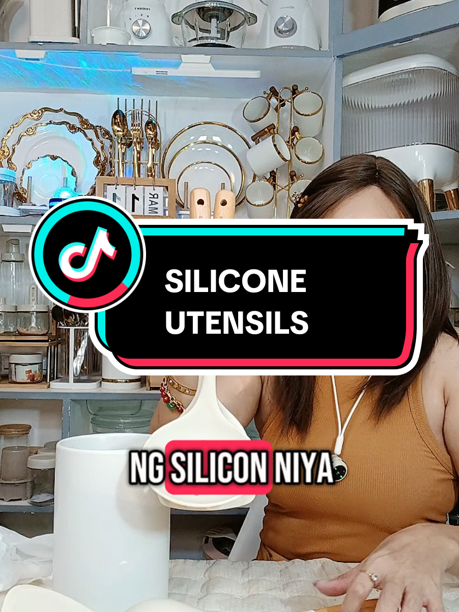 Silicone Wooden handle Cooking tools #silicone #nonstick #utensils #spatula #fyp 