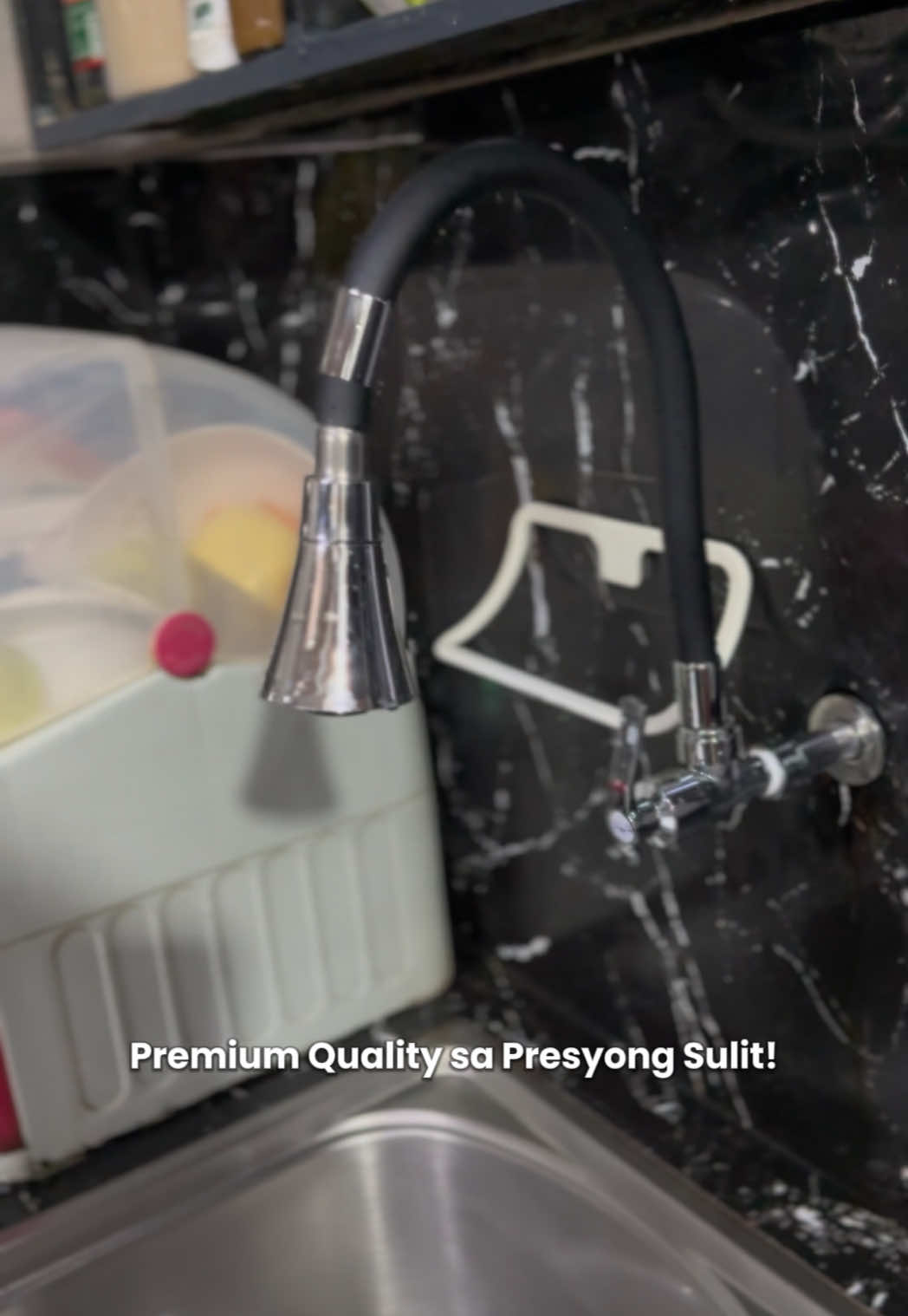 360° Swivel Kitchen Faucet with Black Silicone Hose and 720° Free Bend — Affordable, Accessible, and Efficient! #sinkfaucet #faucet #fypシ゚ @DXY LOCAL SHOP 