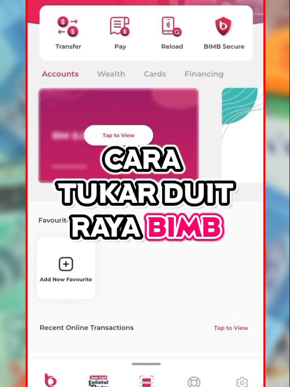 Cara Tukar Duit Raya di Bank Islam #bimb #bimbmobile 