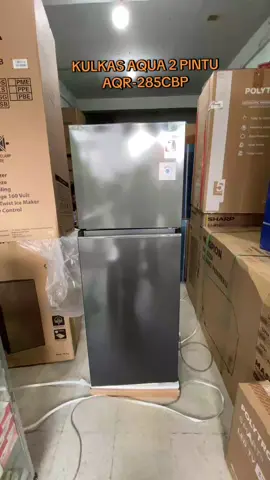 KULKAS AQUA 2 PINTU AQR-285CB #kulkasaqua #kulkasaqua2pintu #kilkasaqua285cbp #lampung #tokoelektroniklampung 