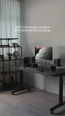Keep things classic with the new Black Ash Collection. Beautiful Ash wood grains and a thicker, more durable surface in matte black.  Available with the Omnidesk Ascent, the ultimate standing desk designed to help you stay focused and productive throughout the day. #omnidesk #desksetup #furniture #deskgoals #fyp #ashblack 