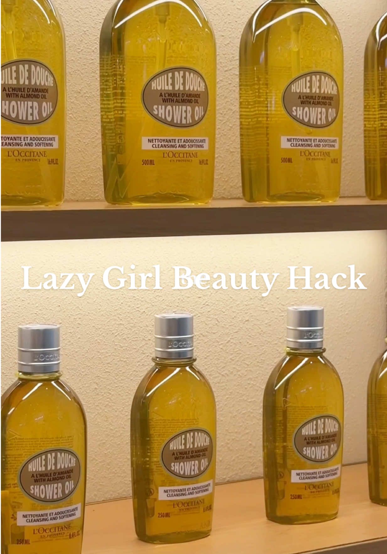 The lazy girl beauty hack we SWEAR by is the L’Occitane Shower oils ✨ AD #TWOBROKECHICKS #LOCCITANE #SHOWEROIL #beautyhack #beautyhacks #dryskin #bodycare #bodycareroutine #GlowUp #glowuptips 