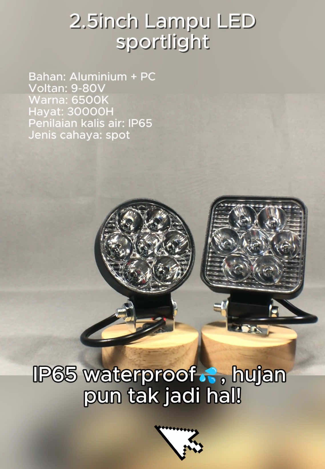 2.5inch Lampu LED spotlight#fyp #foryou #spotlight #ledlights #car #motorcycle #lori 