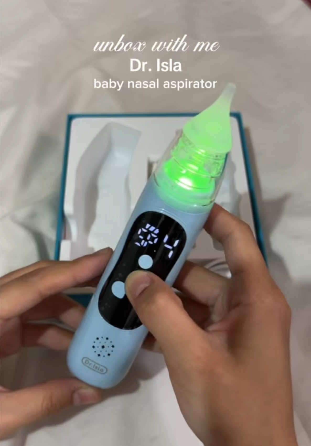 Let’s unbox Dr. Isla’s baby nasal aspirator 💙  #fyp #fypシ゚ #MomsofTikTok #momlife #firsttimemom #babytiktok #babytok #babyproducts 