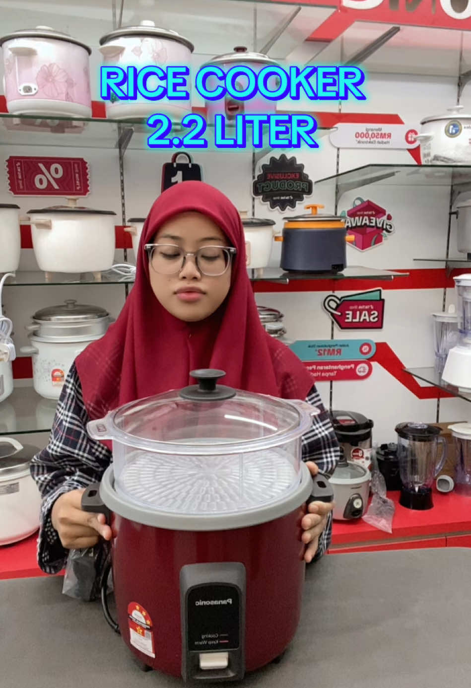 Brand panasonic pun ada je rice cooker with steamer ni. Warna pulak cantik merah yang premium #fyp #tiktok #fyppppppppppppppppppppppp #homeappliances #ricecooker #panasonic #xyzbcafypシ #berandafyp #berandatiktok #content 