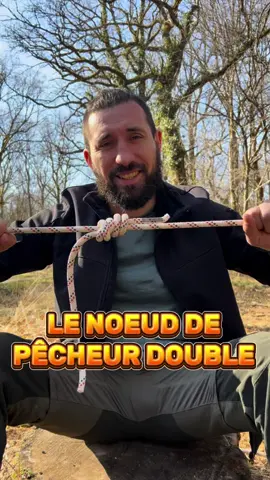 NOEUD DE PÊCHEUR DOUBLE !  Ton meilleur pote pour raccorder deux cordes ! #bushcraft #foryoupage❤️❤️ #nature #environnement #rando #corde 