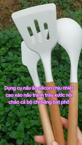 bộ xẻng xào nấu silicon chịu nhiệt giúp b nấu ăn và vệ sinh dễ dàng #sansale #xuhuong #xaykenh #tiepthilienket 