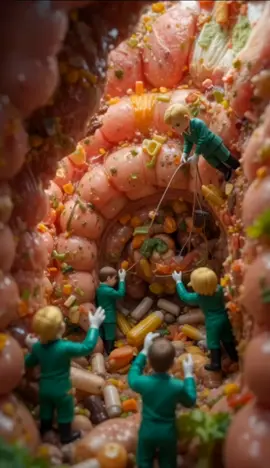 Tiny nutritionists clean up the intestine, turning it from unhealthy to fresh and vibrant #nutrition #food #healthy 