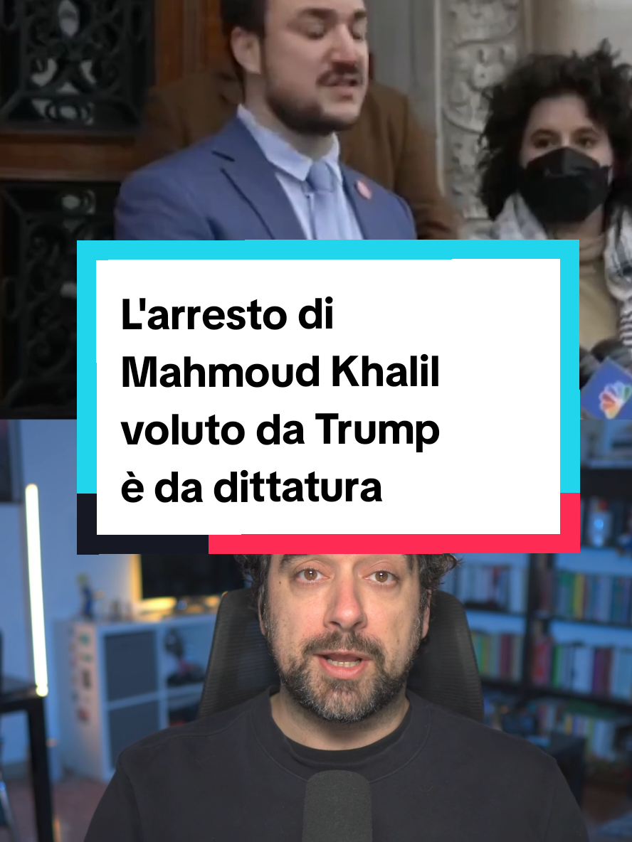 È ufficialmente iniziata la caccia agli attivisti pro-Palestina negli Stati Uniti. Questo fine settimana la polizia ha arrestato Mahmoud Khalil, uno studente e attivista che ha guidato le proteste nel campus dell’università della Columbia.  Khalil, che ha un permesso di soggiorno permanente, si trovava nel suo appartamento a New York insieme alla moglie incinta di 8 mesi. Gli agenti l’hanno trasportato nel centro di detenzione della polizia di frontiera in Louisiana, in attesa della deportazione dagli Stati Uniti. L’arresto è stato pubblicamente rivendicato dall’amministrazione Trump e segue l’ordine esecutivo di Trump di fine gennaio contro l’antisemitismo, che in realtà prende di mira l’attivismo filopalestinese. La misura a sua volta ricalca il cosiddetto “progetto Ester”, un piano stilato da un think tank ultraconservatore.  Khalil – è bene sottolinearlo – non è indagato per alcun reato, ed è a tutti gli effetti un prigioniero politico. Per ora un tribunale ha bloccato la sua deportazione.  Ma si tratta comunque di un pericoloso precedente, che testimonia l’inarrestabile deriva autoritaria degli Stati Uniti di Trump. #MahmoudKhalil #DonaldTrump #statiuniti 