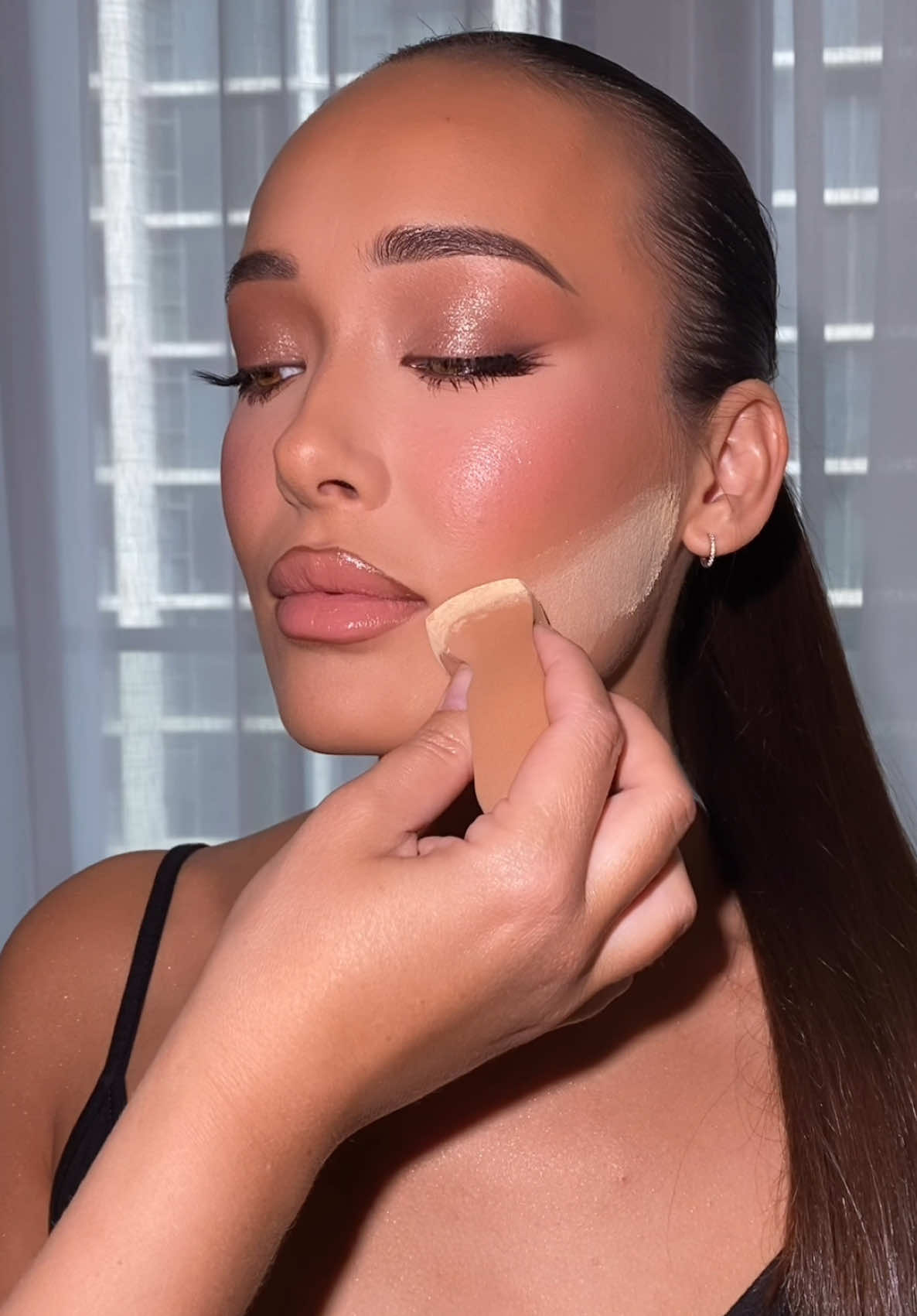 Baking 💖 Glam By Majha Blondie loose powder  #makeup #foryou #baking 