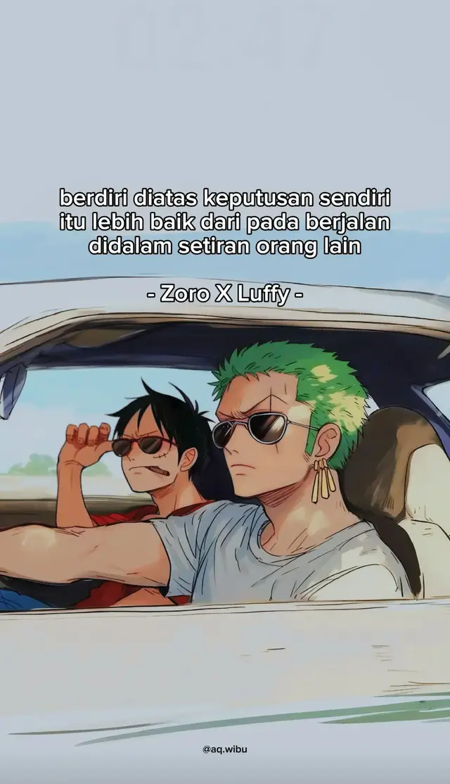 banggalah pada dirimu sendiri dan keputusan sendiri #zoro #luffy #onepiece #fyp 