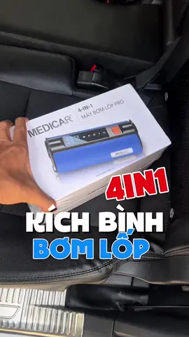 Bộ bơm lốp kích bình 4 chức năng tiện lợi, để trong xe 1 bộ cho yên tâm nha ae. #bomlop #kichbinhoto #bomlopkichbinh #medicar #dinhhamuabanxecu #dinhhaotocu
