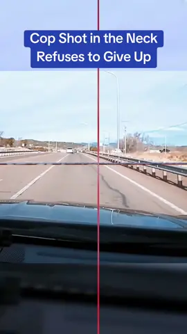 Cop Shot in the Neck Refuses to Give Up #cops #copsoftiktok 