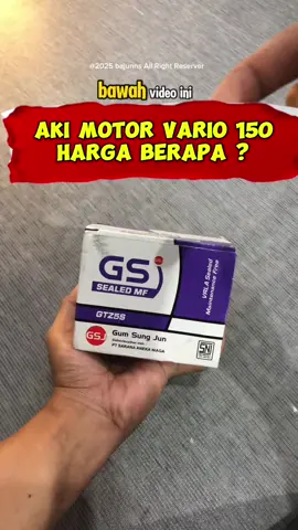 Membalas @@ilmu padi # ini dia jawaban untuk harga aki motor vario 150 bosqu #akimotor #promogajian #fyp 