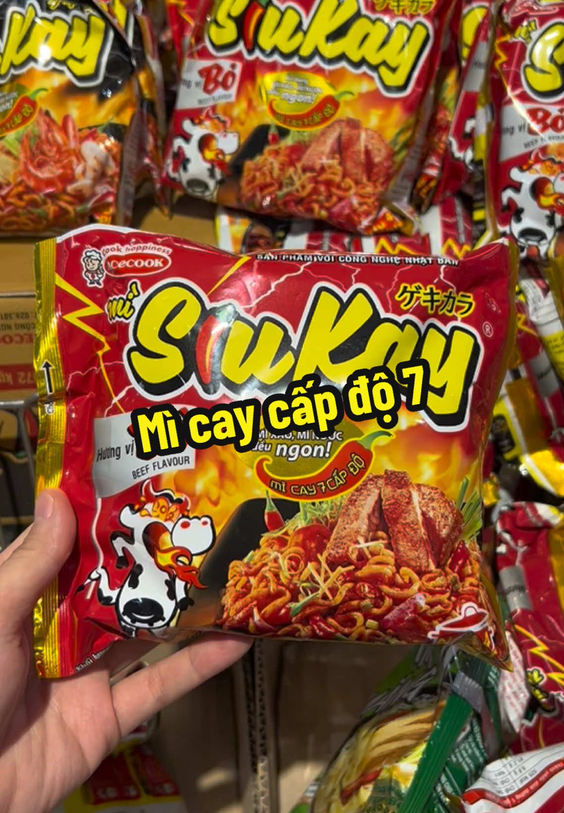 Mì bò Siukay Hàn Quốc, dành cho tín đồ của mì cay cấp độ 7, sợi mì dai giòn vị cay vã mồ hôi chảy nước mắt quá là phê #micay #micayhanquoc #misiukay