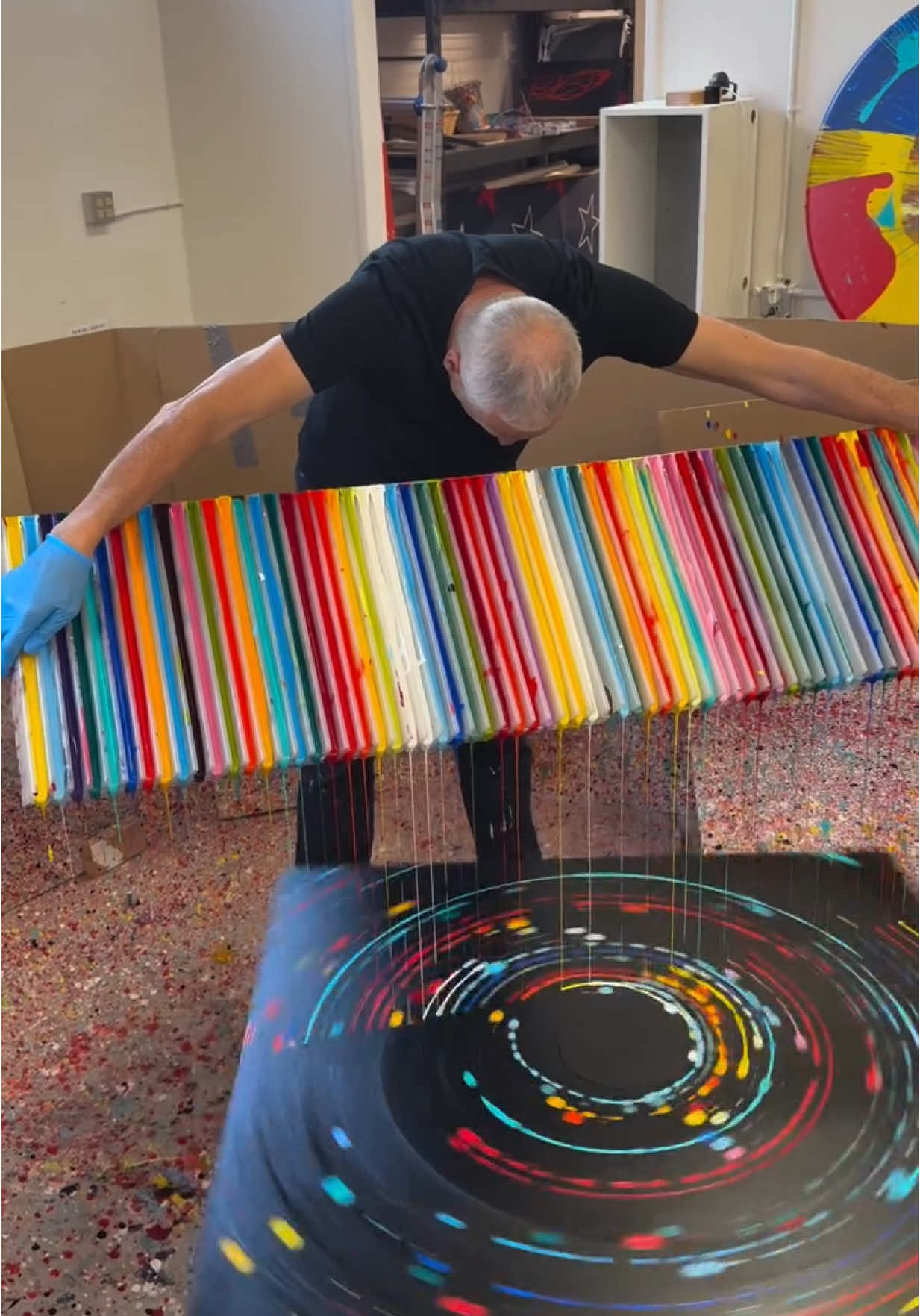 Color blast off 💥 … #simonbull #simonbullart #meusegallery #art #inthestudio #fyp #artprocess #artprocessvideo #processofcreativity #process #processvideo #abstract #abstractpainting #contemporaryart #abstractart #acrylicpainting #painting #paintingart #artoftheday #spin #spinart #fakeart #fakeartmovement 