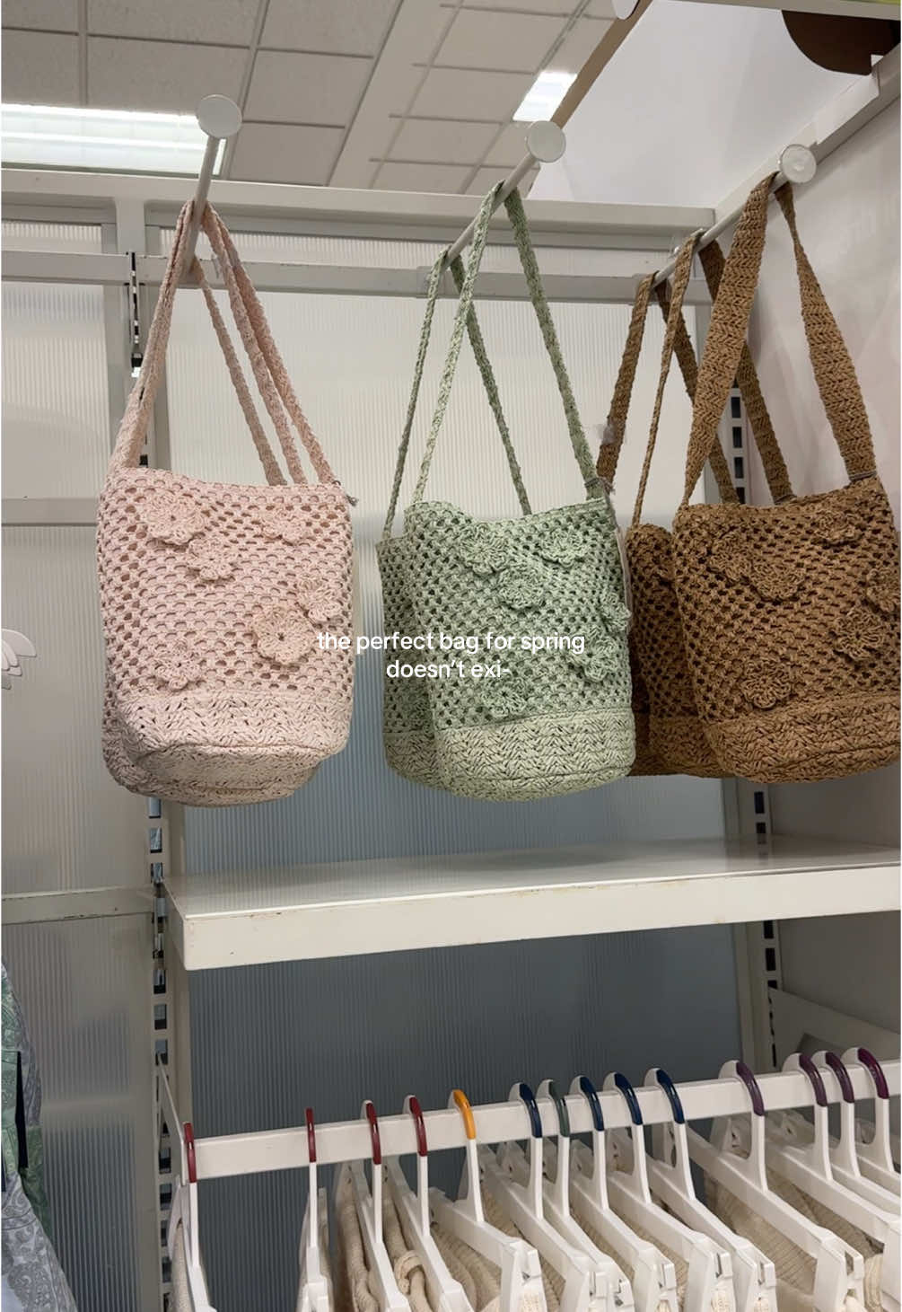 ummm yes the perfect spring bags do exist and they’re at target! How cute are these crochet bags?! #targetfinds #targethaul #springfashion #summerbag @target 