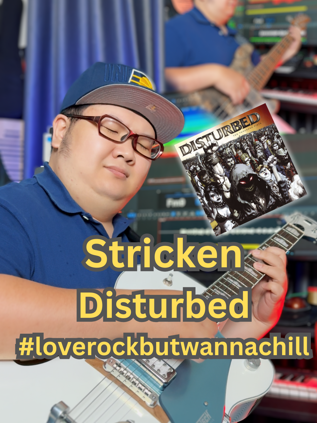 Stricken - Disturbed. Love rock but wanna chill! 😂 @disturbed#Stricken #disturbed #loverockbutwannachill #bearamic #rock #metal #bossanova #cover #fyp #trending #guitar #guitartok #bass #basstok #xuhuong #remix #jam #blegh #gretsch #hollowbody #cort #gbmodern5 #jazzbass #chill #lounge #dentist #doctor