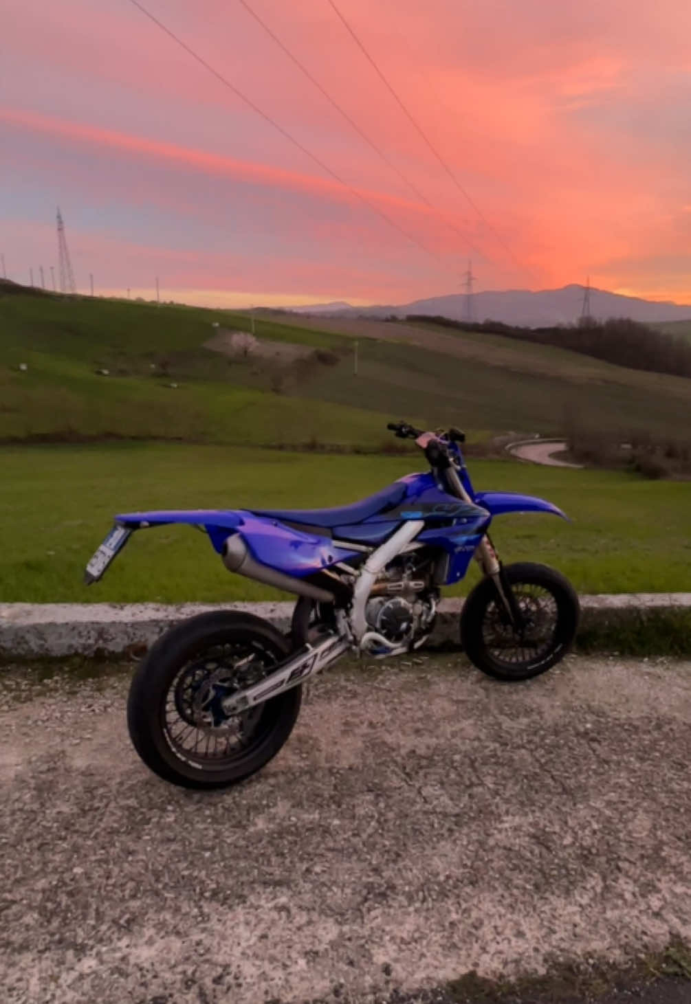 #yz #450 #blue #sun #set #bikelife #sunset