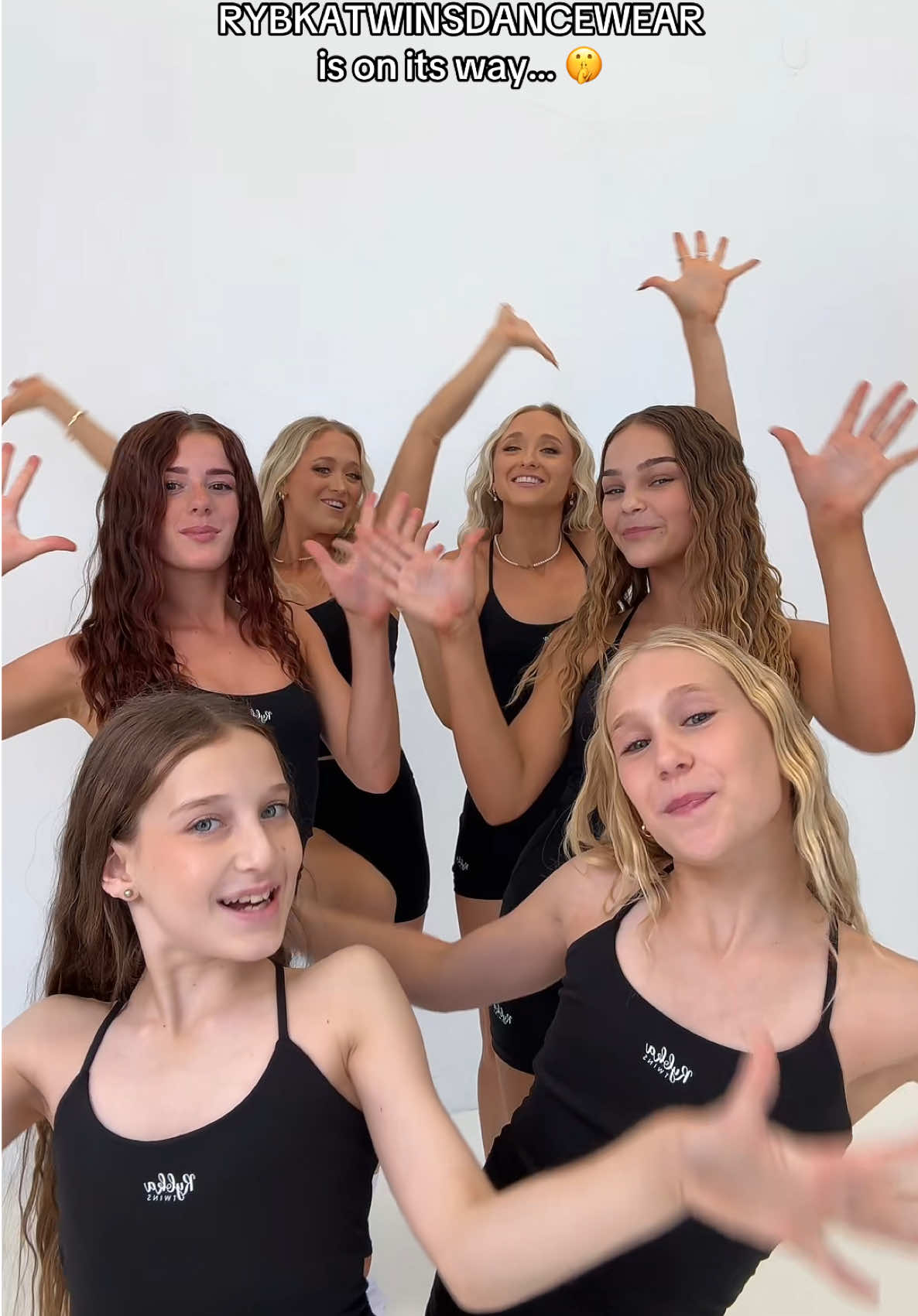Thanks for being patient with us! New website, first drop and launch date coming soon!!  🖤✨ #twins #dancewear #training #danceactive @tori outten @Kayla @CHIARA PAYNE Evie 
