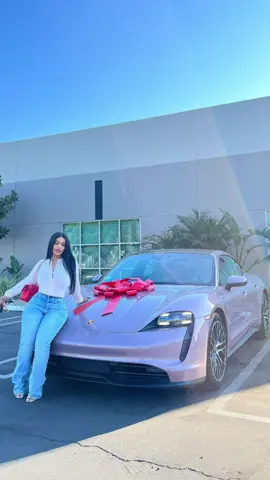 When one of your Pinterest vision boards comes to life💞 The younger me is smiling rn 🥹 #porschetaycan #frozenberry #porscheclub 