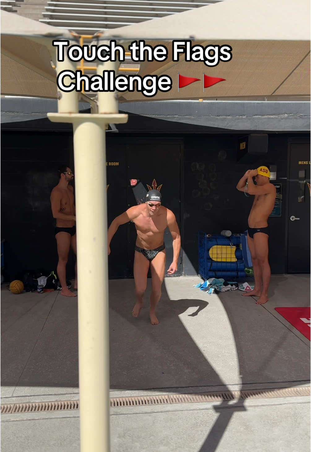 Touch the Flags 👋🚩🚩  - Pros Edition #swim #swimming 