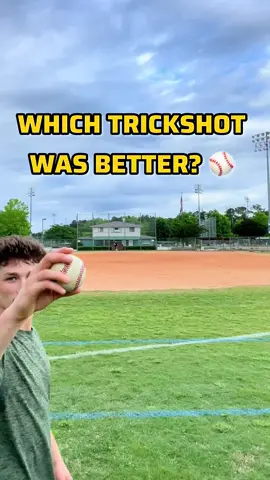 Which one was better? ⚾️😤 #trickshot #baseball #sports #athlete #trickshots @JakeAjemian30 @Max @kanye 