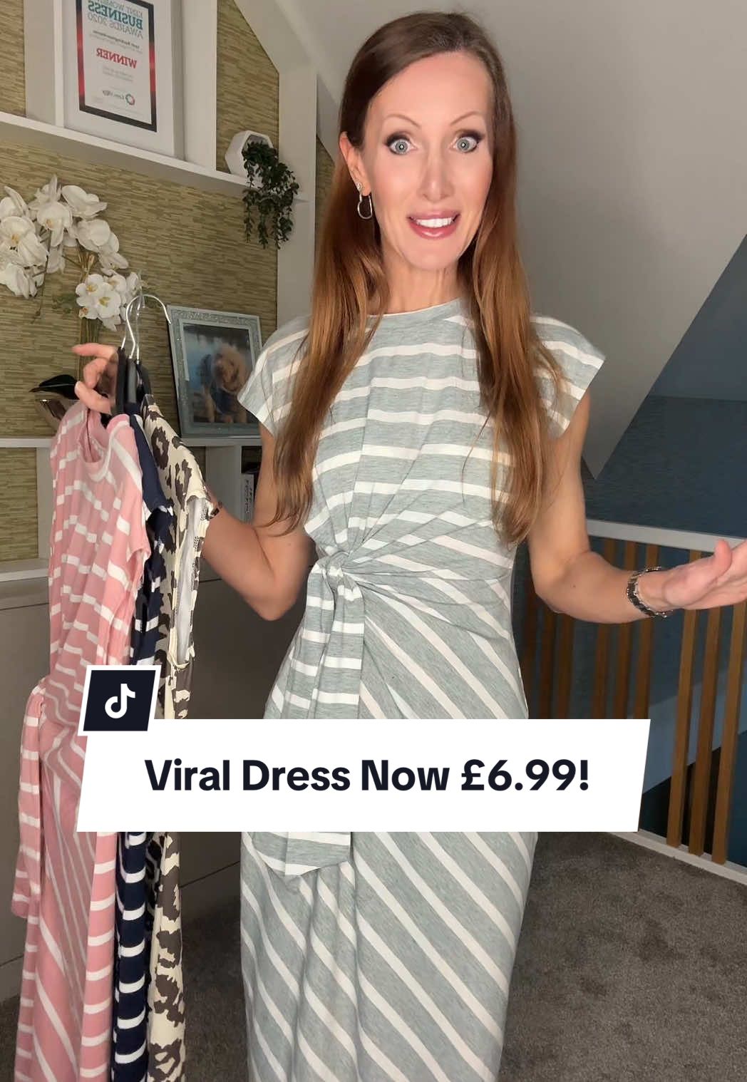 I’ve never seen these viral dresses at this price before. It’s definitely a spring/summer wardrobe essential item! Lots of colours to choose from too! #viraldress #knotdress #summerdress #tiedress #tiktokmademebuyit #dealdrops #bargainoftheday #marchdeals #stripedprint 