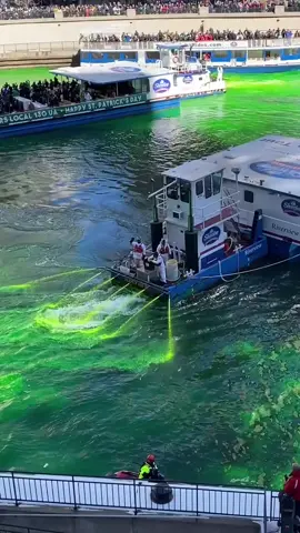 This is how it's done 💪 This Saturday at 10am, the Chicago Journeymen Plumbers Local 130 will dye the Chicago River green for the 63rd year to celebrate St. Patrick's Day. This is the process!