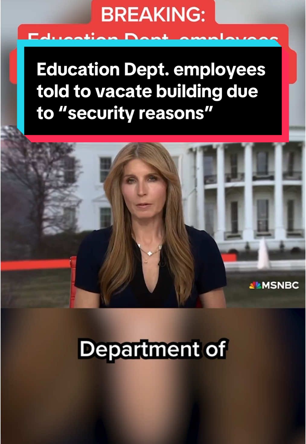 Staff at the Department of Education were told that they must vacate the building by 6 p.m. 