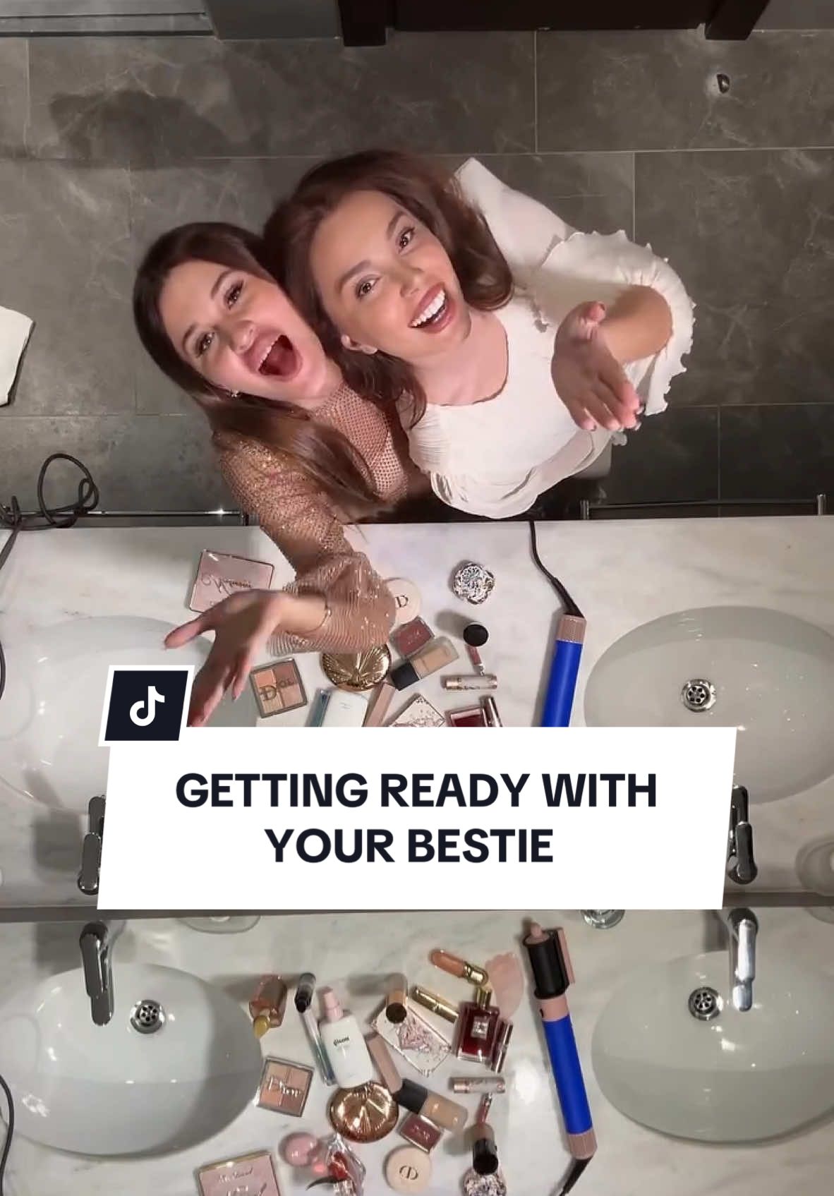 Something that boys will never understand 💄🪞 Getting ready with your bestie= girl therapy 💁‍♀️✨ @zumrudtural   #revolve #revolvebeauty #gettingready #besties #bestiegoals #girlythings #justgirlythings #justgirls #hair #makeup #glam #grwm #pics #bathroom #girlsbathroom 