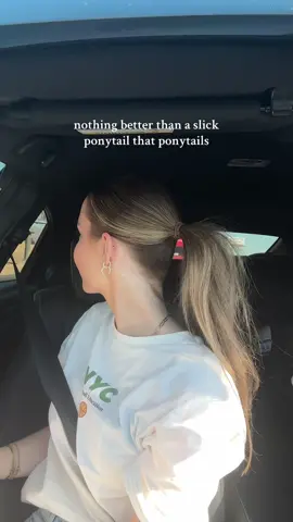 woke up 10 minutes before we had to leave so a car hairstyle it is🤪 @More JooY #hair #hairstyle #hairstyles #hairturtorial #hairtutorials #ponytail #slickback #slickbackponytail #hairtok #viralhair #easyhairstyles #foryouu 