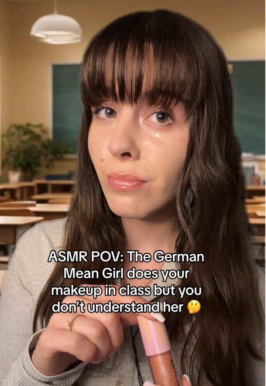 Full video is out! YT: michelleswhisperasmr 💗✨ ASMR POV: the German Mean Girl does your Make up in class but you don’t understand her 🤔 #asmrsounds#asmr#asmrvideo#asmrroleplay#asmrroleplays#asmrgerman#asmrpov 