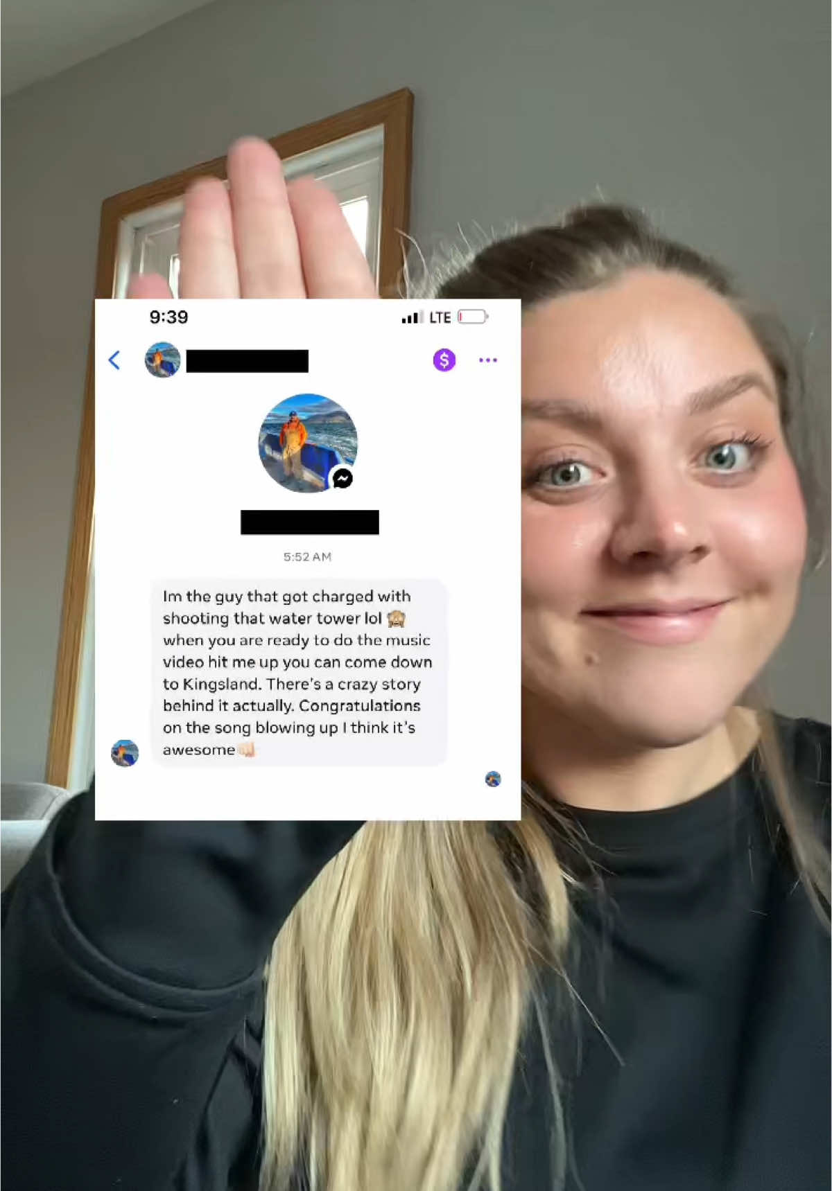 Well if it isn’t the devil himself…. 💀😂 busted up laughing at this Facebook message today from this diva. (Name covered because I felt like I need to idk the rules?)  #heywhoshotthewatertower #johnnycash #originalsong #bullet 