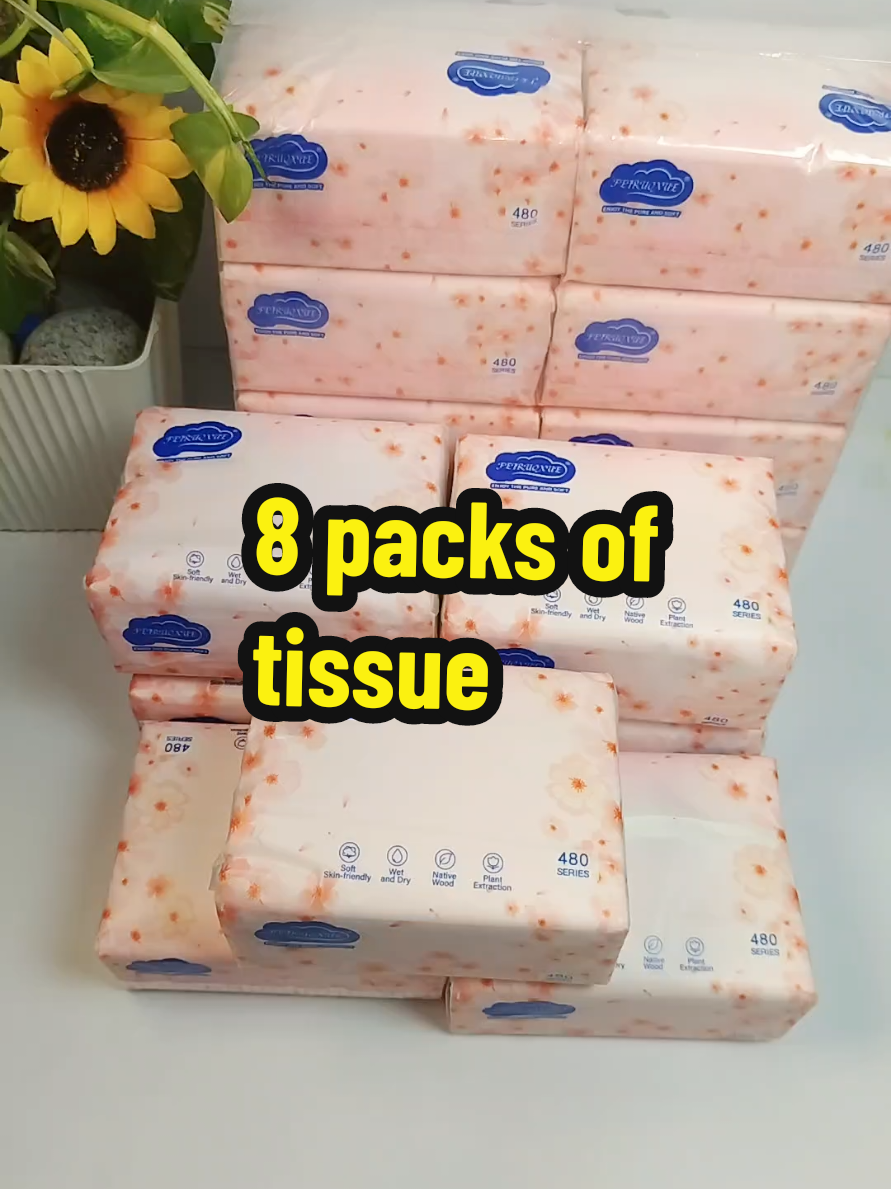 8 PACKS OF TISSUE Makapal malambot and absorbent na tissue. #facialtissue  #tissue  #tissuepaper  #tablenapkin  #skincare  #kitchen 