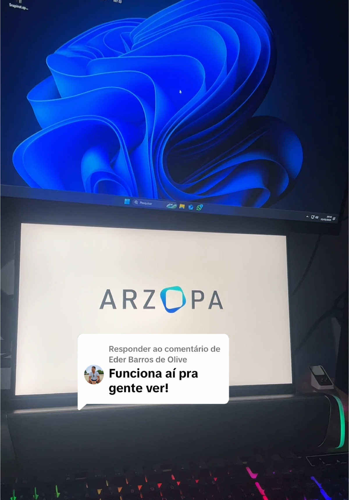 Respondendo a @Eder Barros de Olive  só ligar os cabos e pronto  #arzopa #monitor #monitorgamer #monitor144hz #144hz #monitorgamer #recebidos 