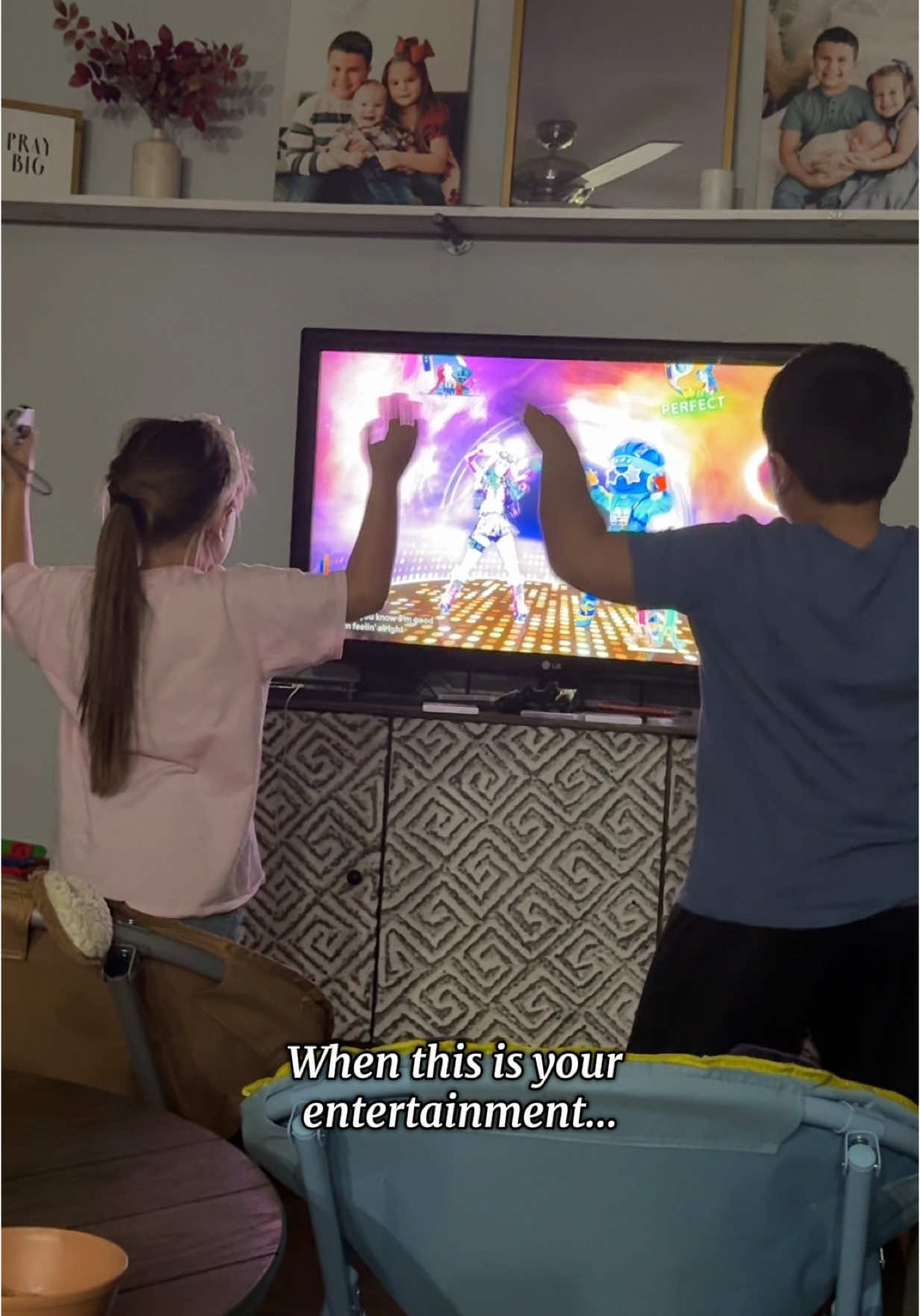 When this is your entertainment..  My kids love this Just Dance game! 💃 #kids #dancing #kidsdance #kidsdancetv #justdance #kidsdancing #entertainment 