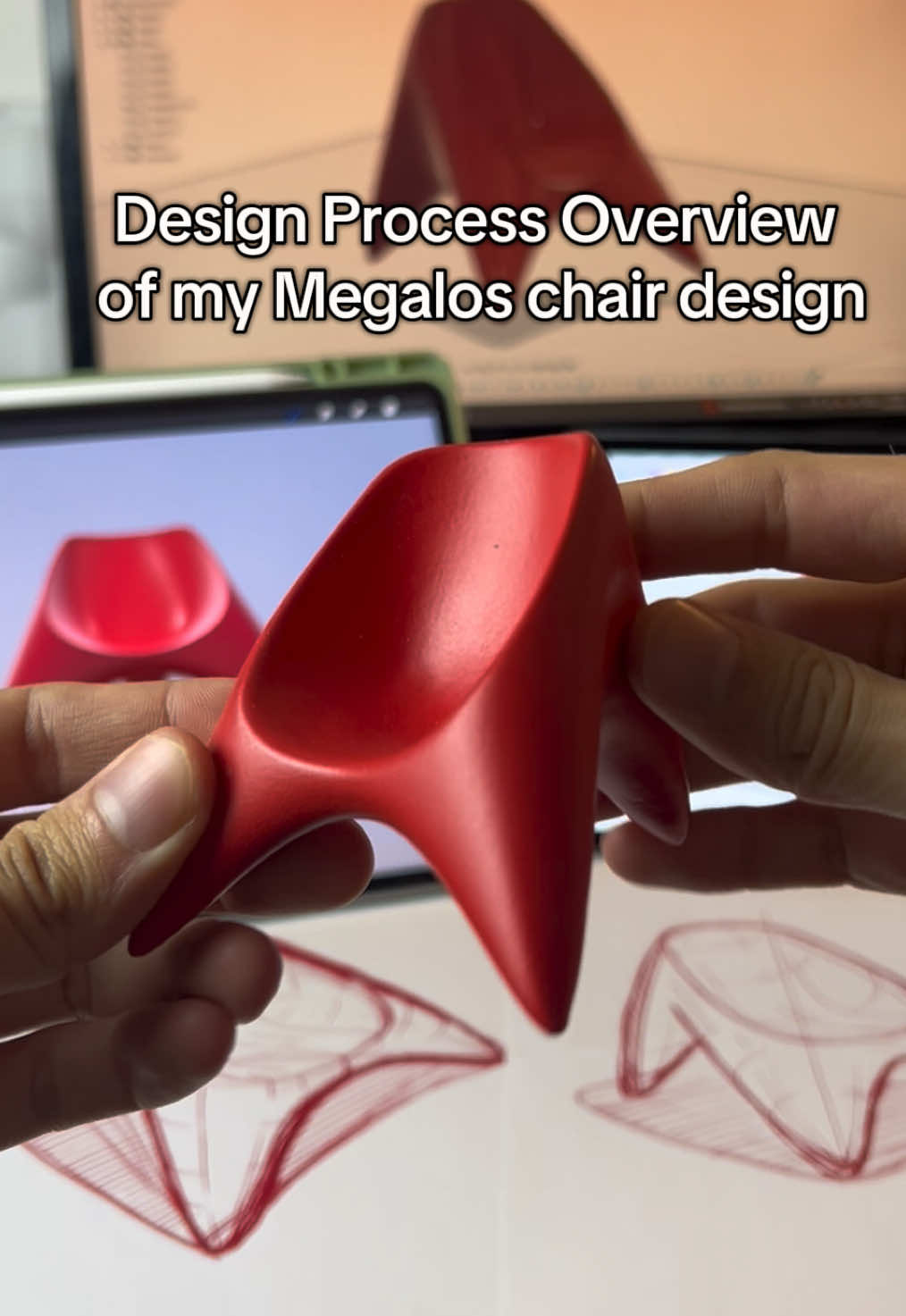 My Megalos chair design ;) #chairdesign #furnituredesign #industrialdesign #designprocess 