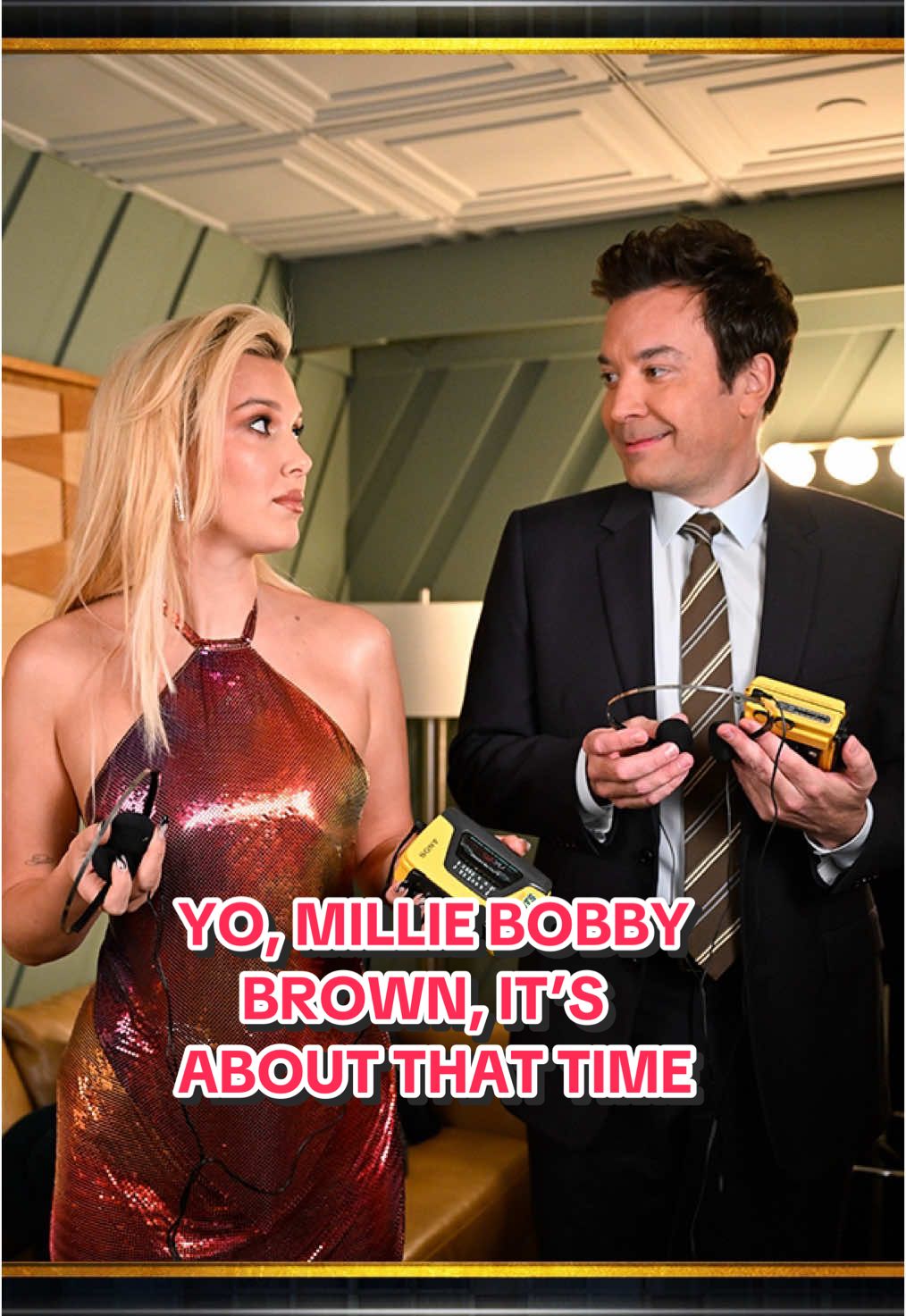 🎵 Yo, Millie Bobby Brown, it’s about that time 🎵💃🕺 #FallonTonight #TonightShow #MillieBobbyBrown #TheElectricState #JimmyFallon 