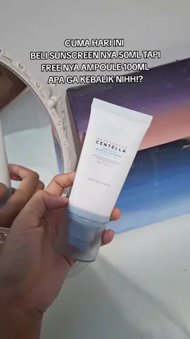 dan ga cuma sunscreen aja, buy 1 get 1 nya bisa di banyak produk omg😦 #skin1004 #skinangel #skincarekorea #sunscreen 