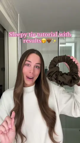 Sleeping in my @The Sleepy Tie every night for the rest of my life😂🫶🏻 #sleepytie #sleepytieresults #sleepytietutorial #overnightcurls #overnightblowout #heatlesscurls #hairroutine #hairhacks #trending #viral #fyp 
