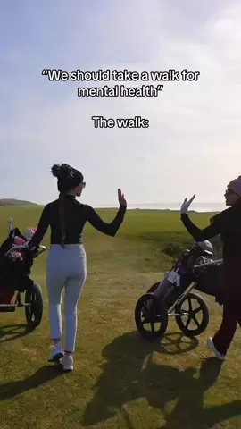 Just getting our 10k steps in ⛳️ do you like to walk the course?  - #golftrip #golfcourse #hotgirlwalk #golfgirls @Kelsey Ayers 