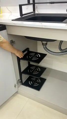 [COD] ES Rak Panci Bawah Wastafel Susun Besi Tahan Karat Adjustable Putih & Hitam #rakpancibawahwastafel #rakpanci #rakpanciwastafel #fypindonesia 